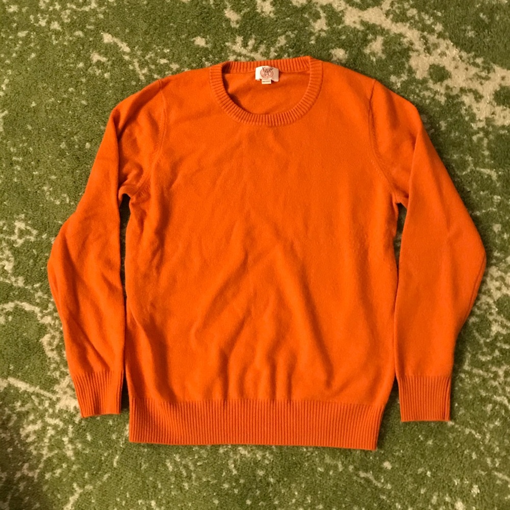Orange 100 cashmere crewneck sweater S